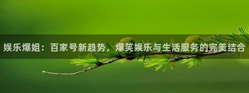 彩客网win310：娱乐爆姐：百家号新趋势，爆笑娱乐与生活服务的完美结合